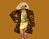 Leopard Fur & Gold Dress