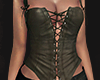 $ tied lace corset khaki