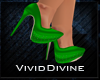[D] Green Spiked Heels