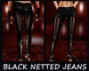 BLACK NETTED JEANS