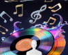 Melted record background