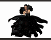 Black flower dress