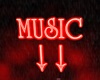 Red Neon Music Sign