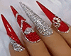 red diamonds nails