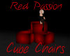 Red Passion Cube Chairs