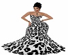 Blk/Wht Leopard Gown