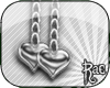 R| Silver Heart Earrings