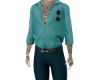 Ⓓ | Aqua Shirt Pants