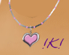 !K! Silver & Pink Heart