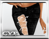 [CP]Ripped Jeans -Black-