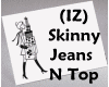 (IZ) Skinny Jeans N Top