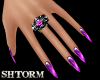 Purple Nails & Ring