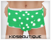 -Child Dot Green Shorts