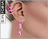 ::S::Pink Chained Earrin