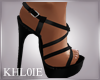 K black stap heels