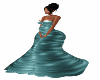 Teal Preggo Formal Gown