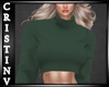 !CR! Green Crop Sweater