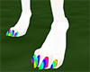Rainbow Furry Paws Feet
