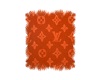 LV ORANGE SHAGGY RUG