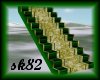 Green Stairs Gold Rug