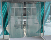 Teal Curtains W Motion 