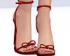 Red  Ribbons Sandals