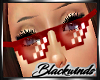 Red Pixel Glasses-Clear