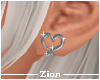 Heart Hoop Earrings Silv
