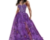 purple floral gown