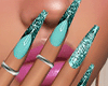 Teal Chic Nails