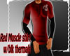 Red Musclew/blk sleeves