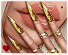 e Golden nails/rings