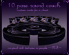 10 pose purple couch