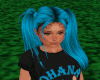 ! Aqua Long Ponytails