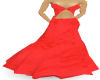 evening gown w/bow(red)