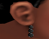 Black 3 Pearls Earrings