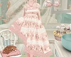 tiered pastel gown pink