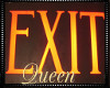 !Q Groovy Exit Sign