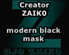 Modern black mask