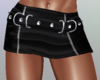 Black leather mini skirt