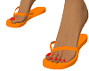 orange flip flops