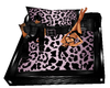 Blk/Pink Leopard Chaise