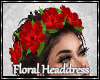 Floral Headdress - Red