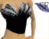 black feather top