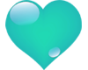 Shiny Turquoise Heart