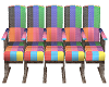 theater chairs gingham