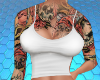 White top + tattoo