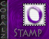 Purple 0 Stamp