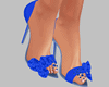 Flowery Blue Heels