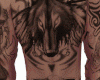 Tattoo Body Skull Wolf